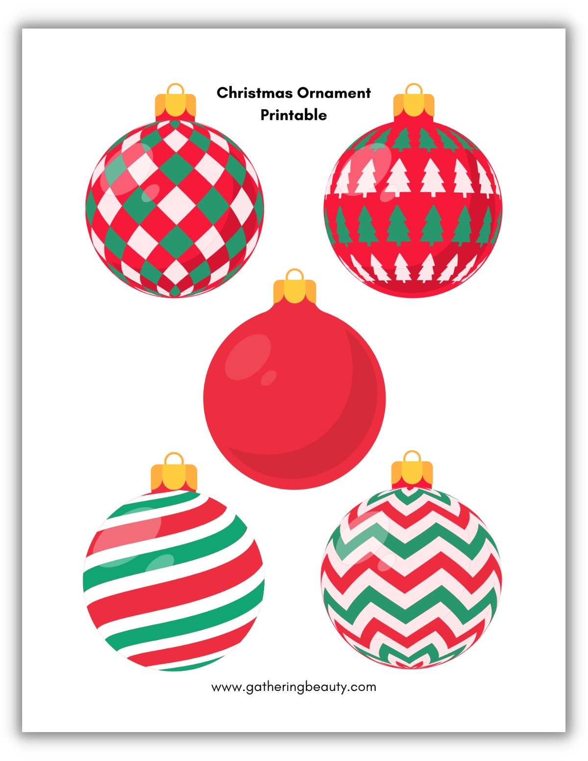 Free Printable Christmas Ornament Templates