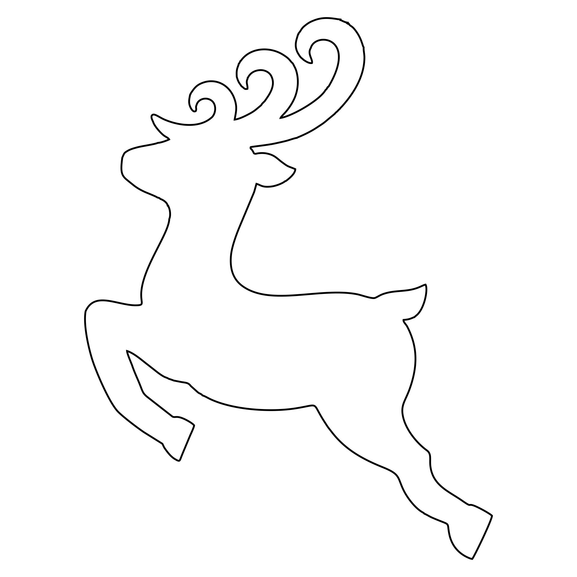Free Printable Santa Sleigh And Reindeer Template