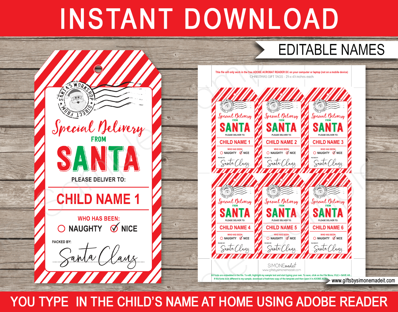 Printable Christmas Gift Tag Templates Free