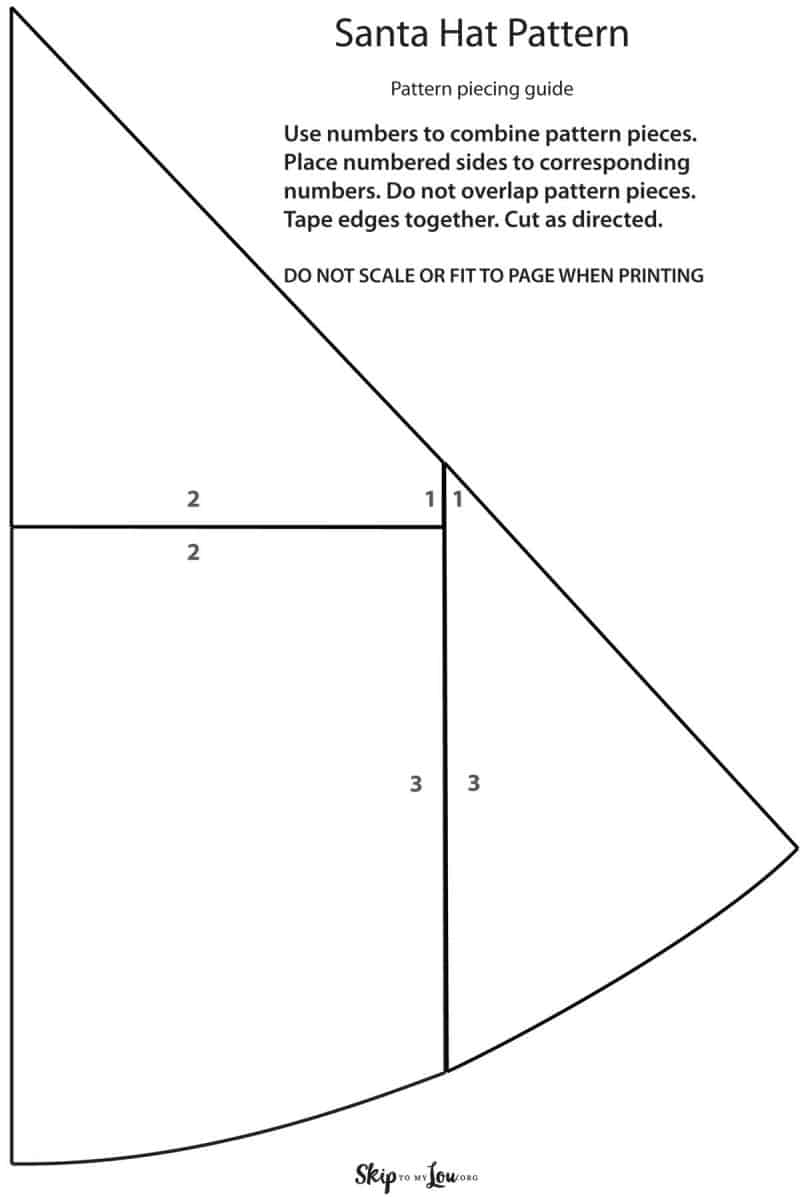 Santa Hat Template Printable