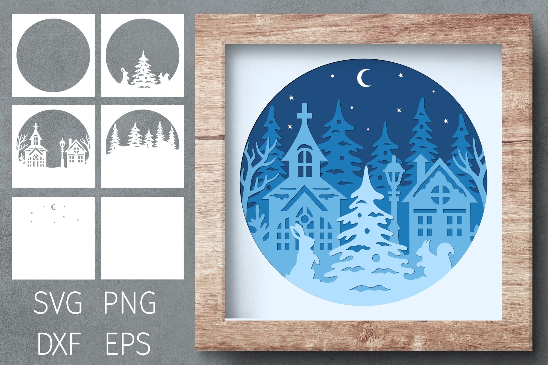 Printable Paper Cut Shadow Box Templates