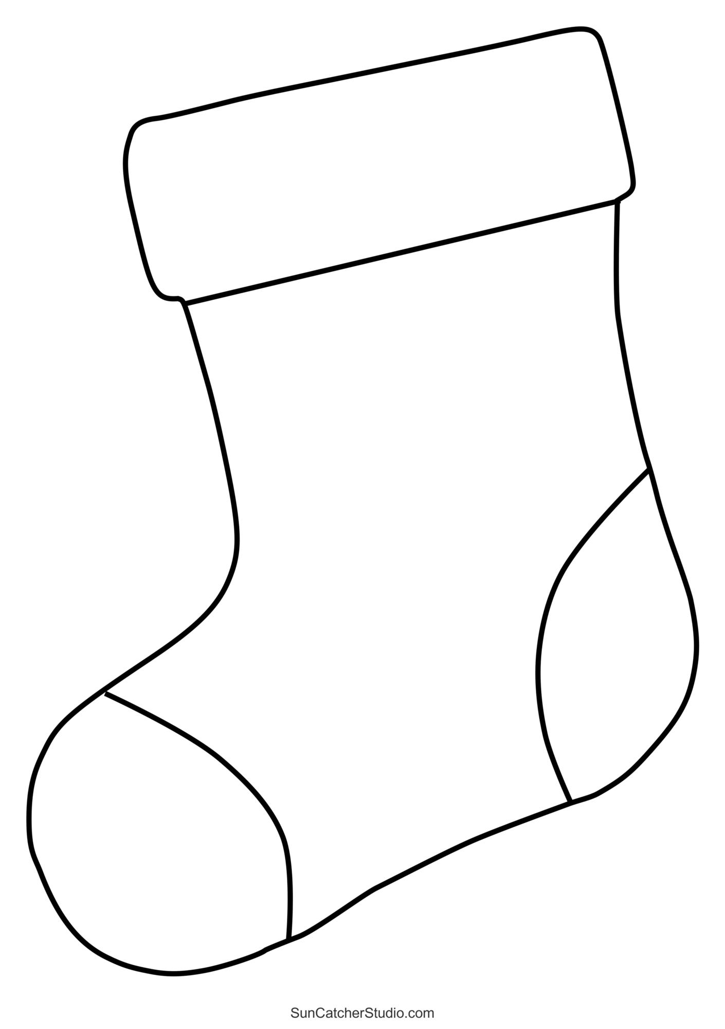 Large Printable Stocking Template