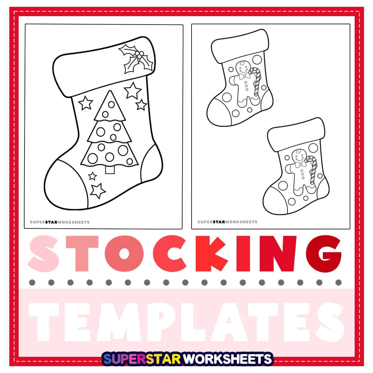 Free Printable Christmas Stocking Template