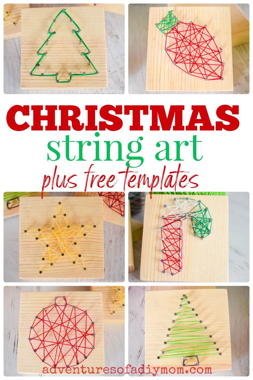 Printable Christmas String Art Templates