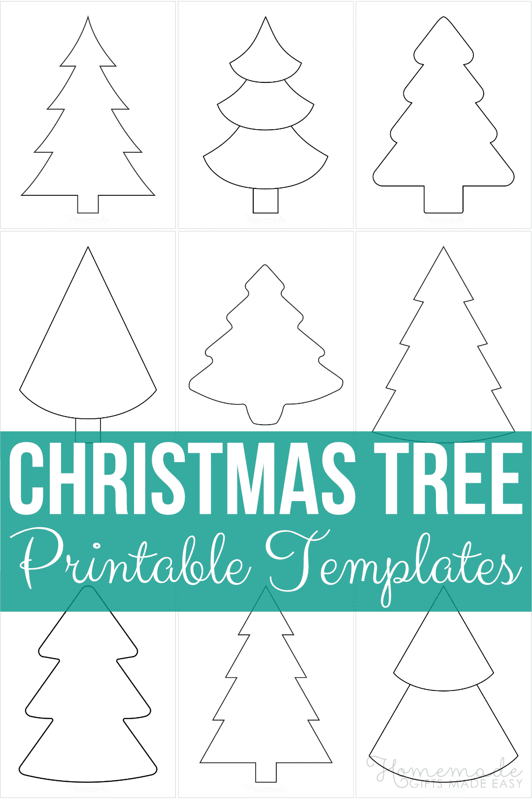 Large Christmas Tree Template Printable