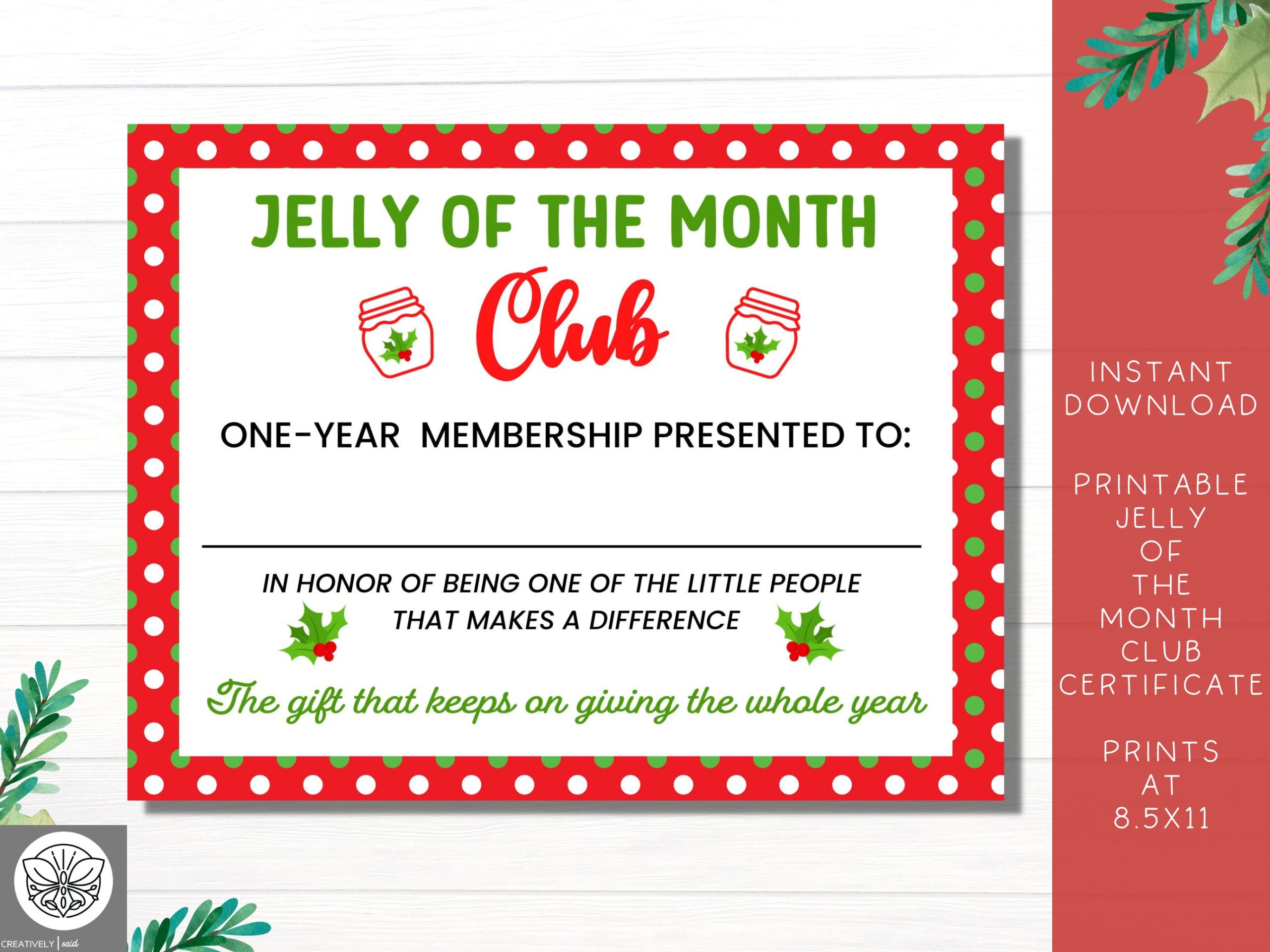 Christmas Vacation Jelly Of The Month Club Certificate Printable Jelly Of The Month Club Clark Griswold Quotes Cousin Eddie Quotes Etsy
