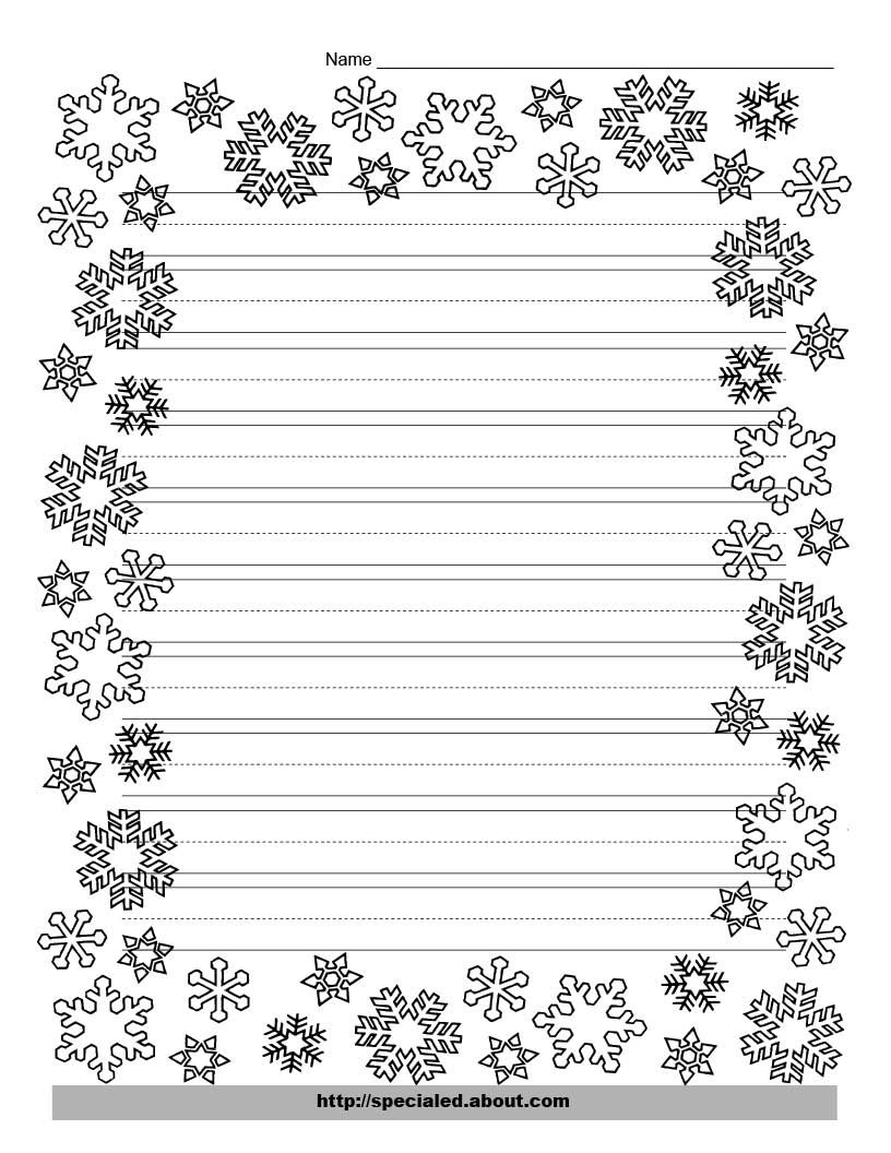 Template Free Printable Free Christmas Writing Paper