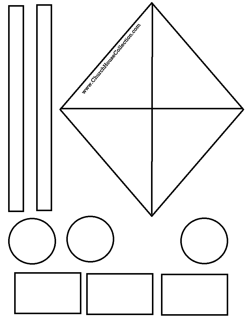 Printable Cut Out Kite Template