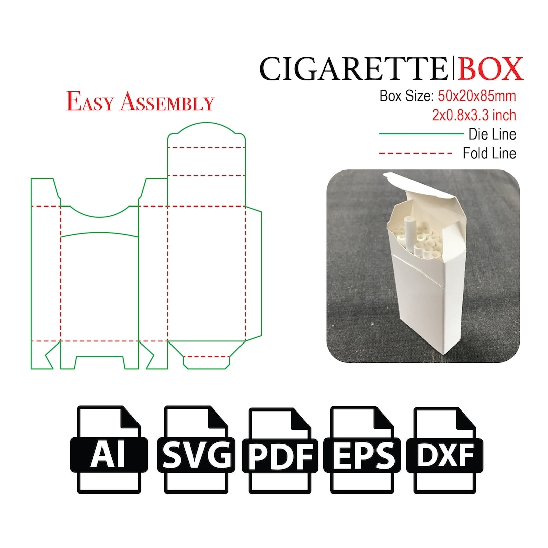 Printable Cigarette Box Template
