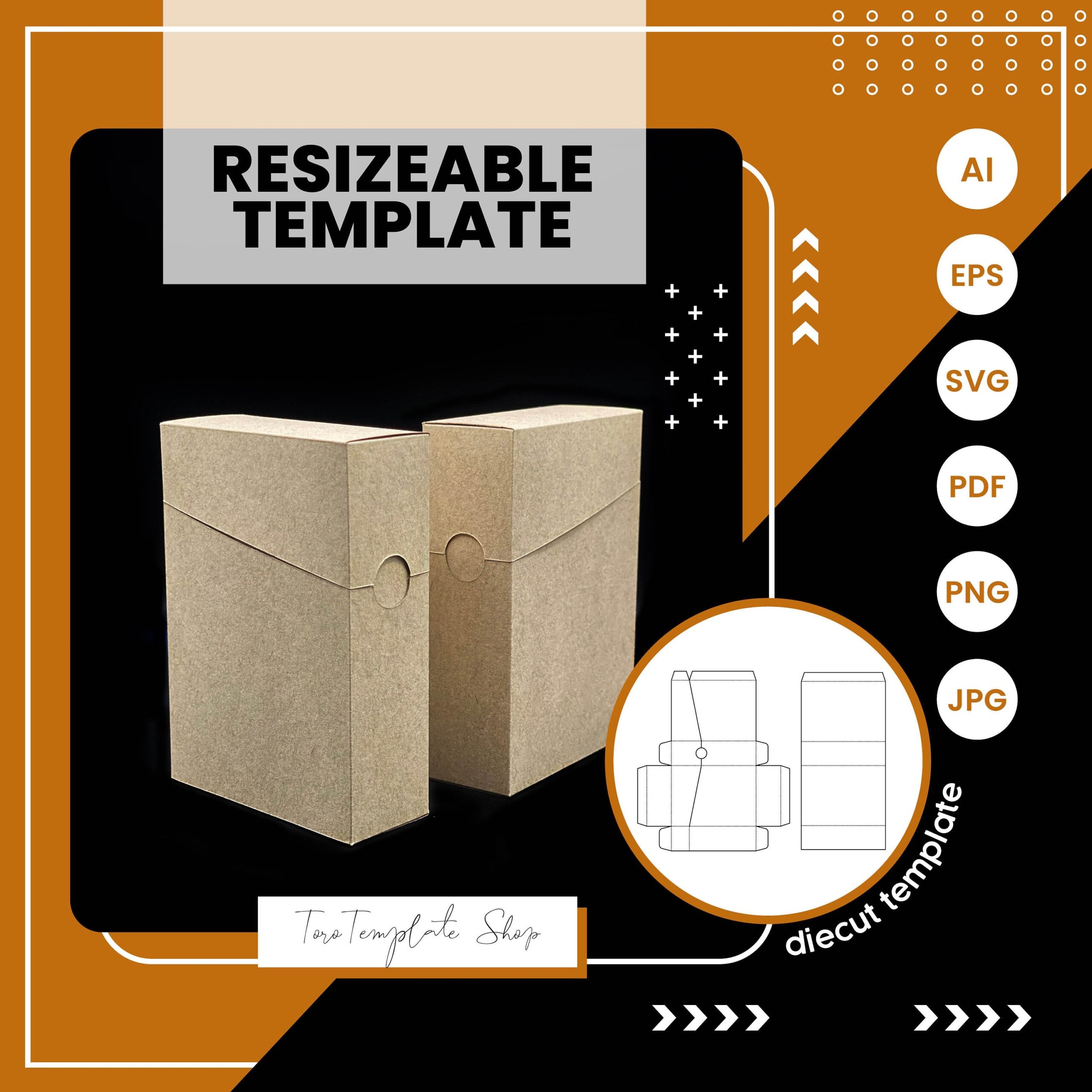 Cigarette Box Template Rectangle Box Template Gift Box Template Candy Box Template Resizeable Template Printable Etsy