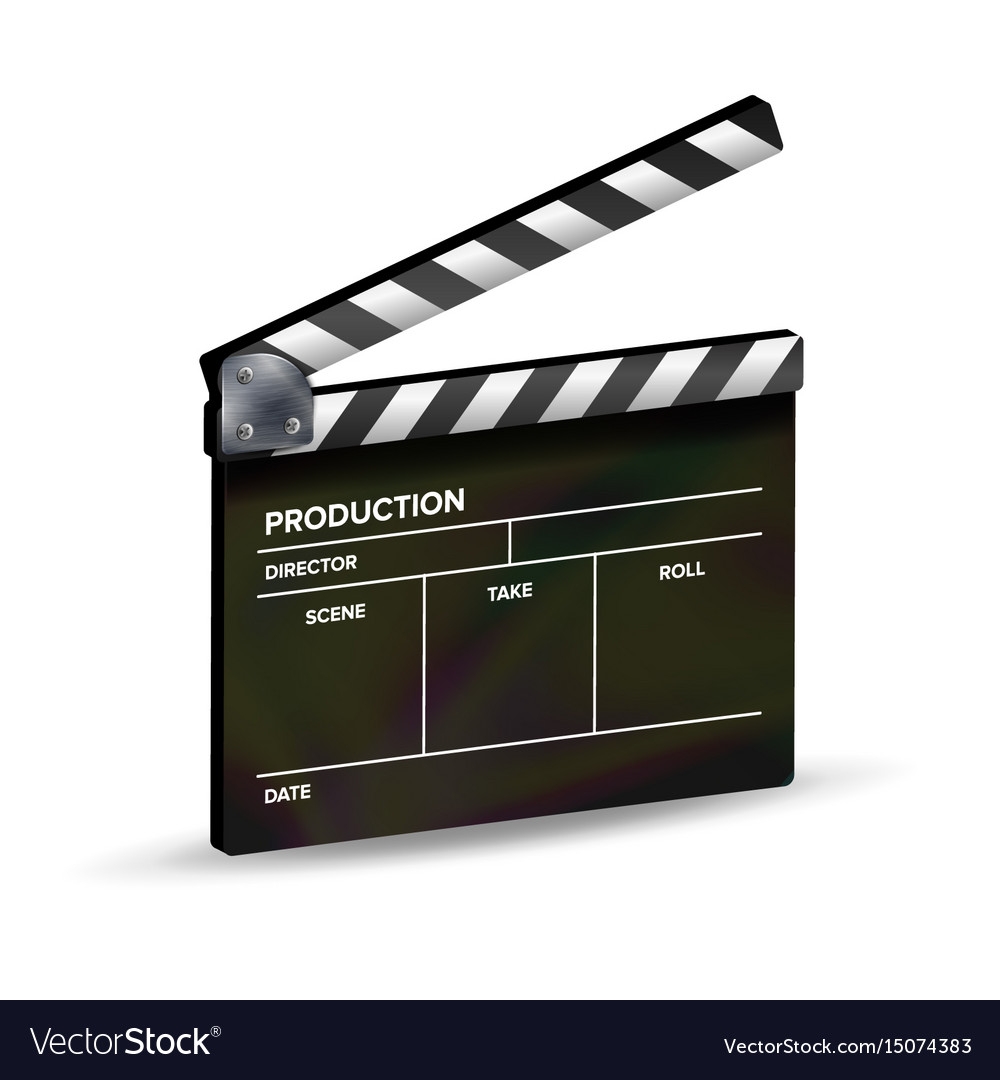 Clapper Board Template Clapboard Movie Royalty Free Vector