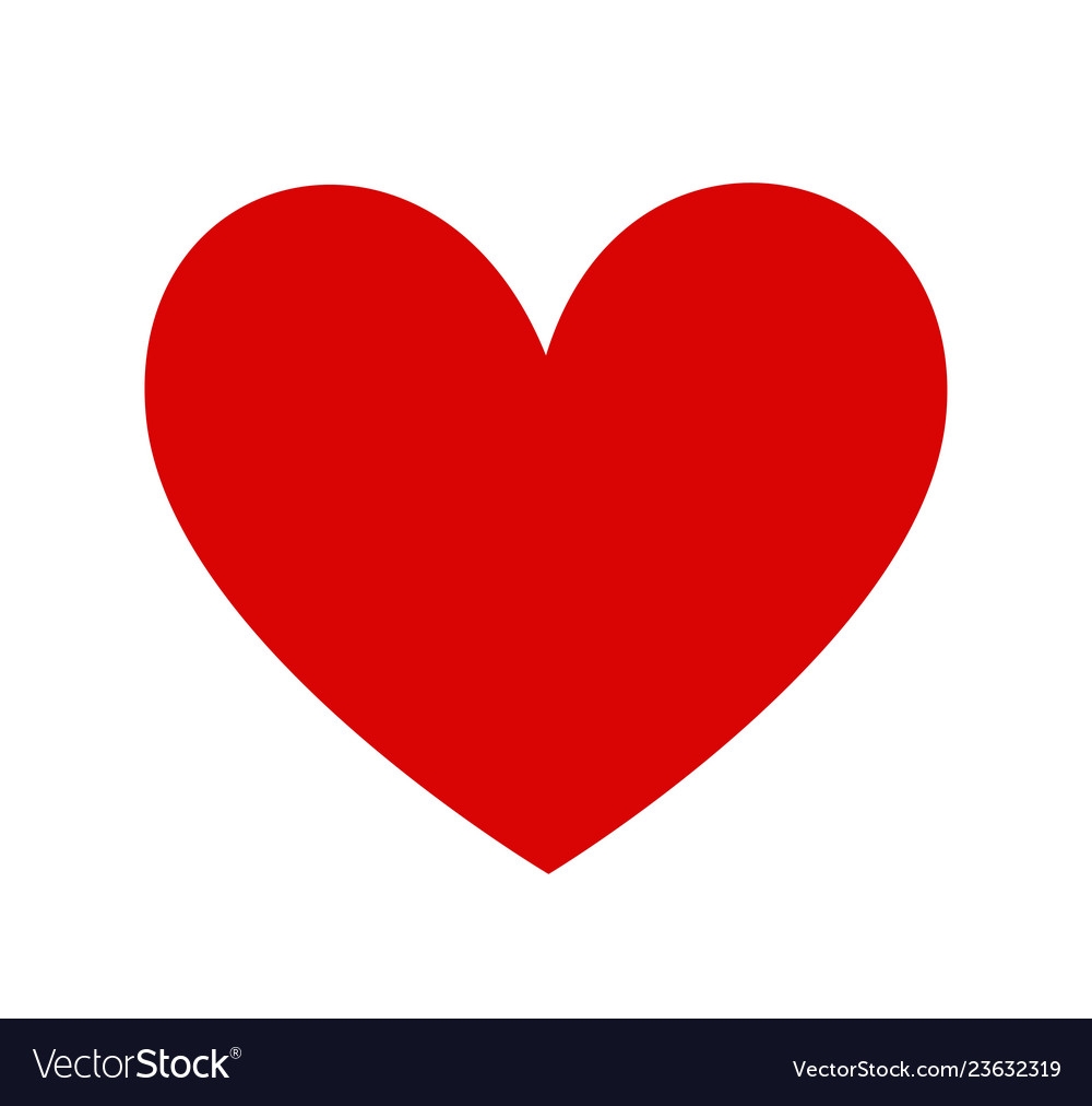 Classic Red Heart Template Royalty Free Vector Image