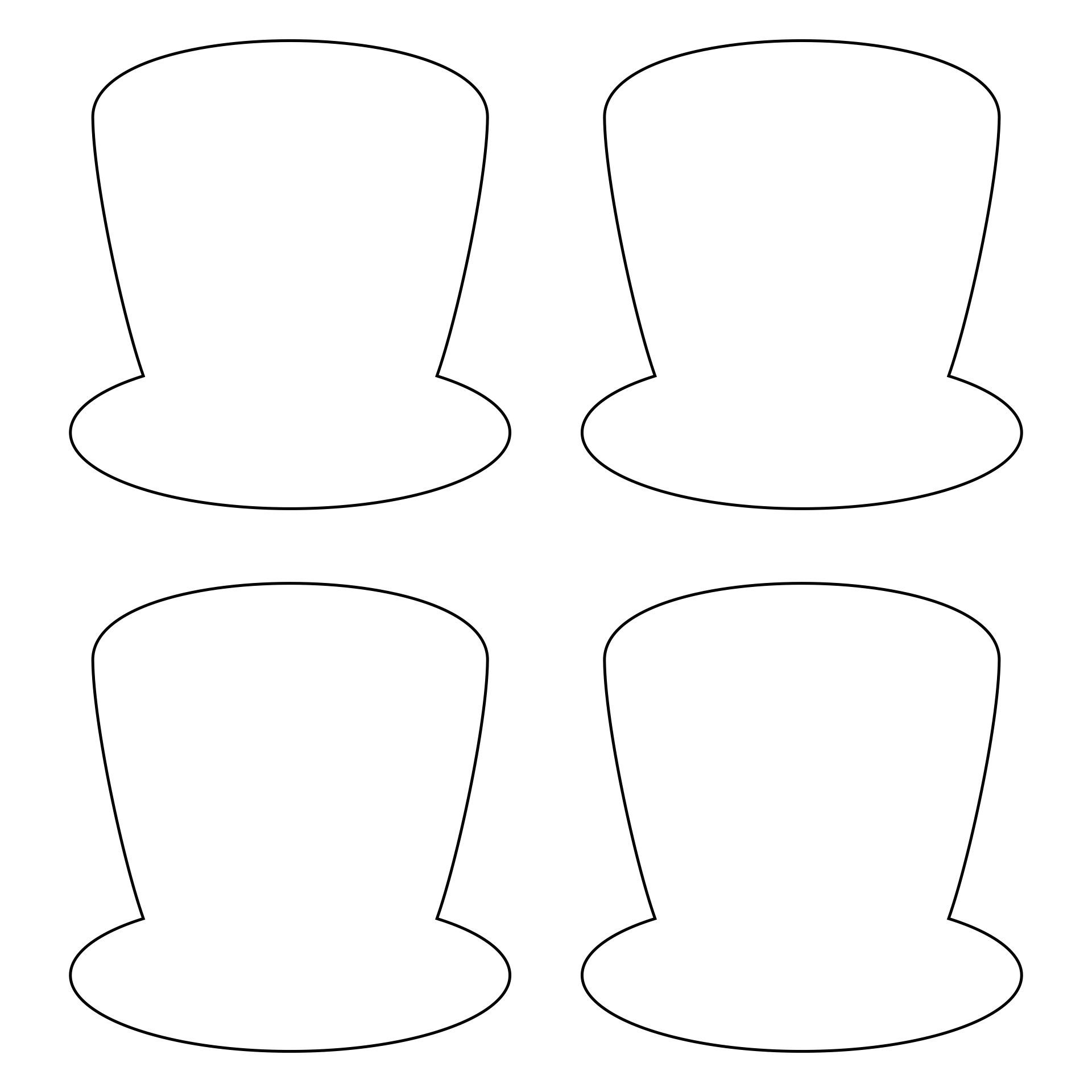 Snowman Top Hat Template Printable