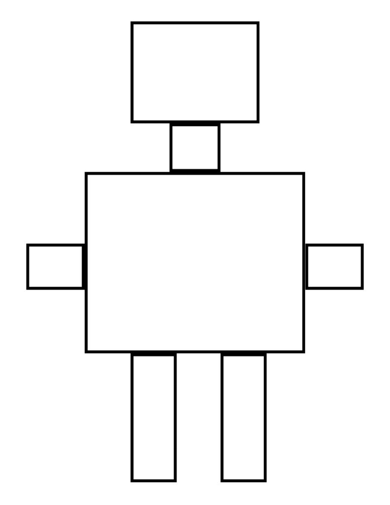 Printable Robot Cut Out Template