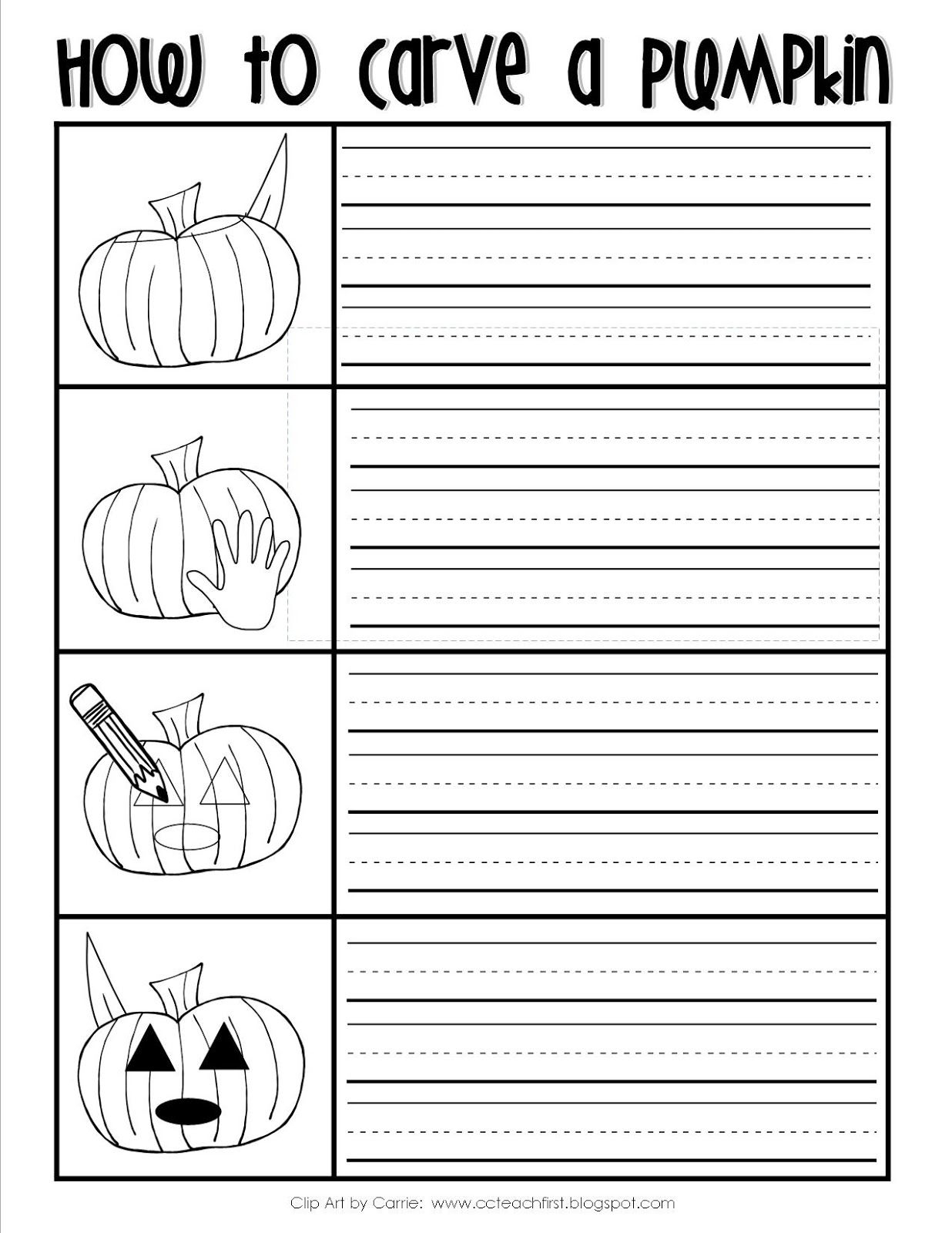 Pumpkin Writing Template Printable