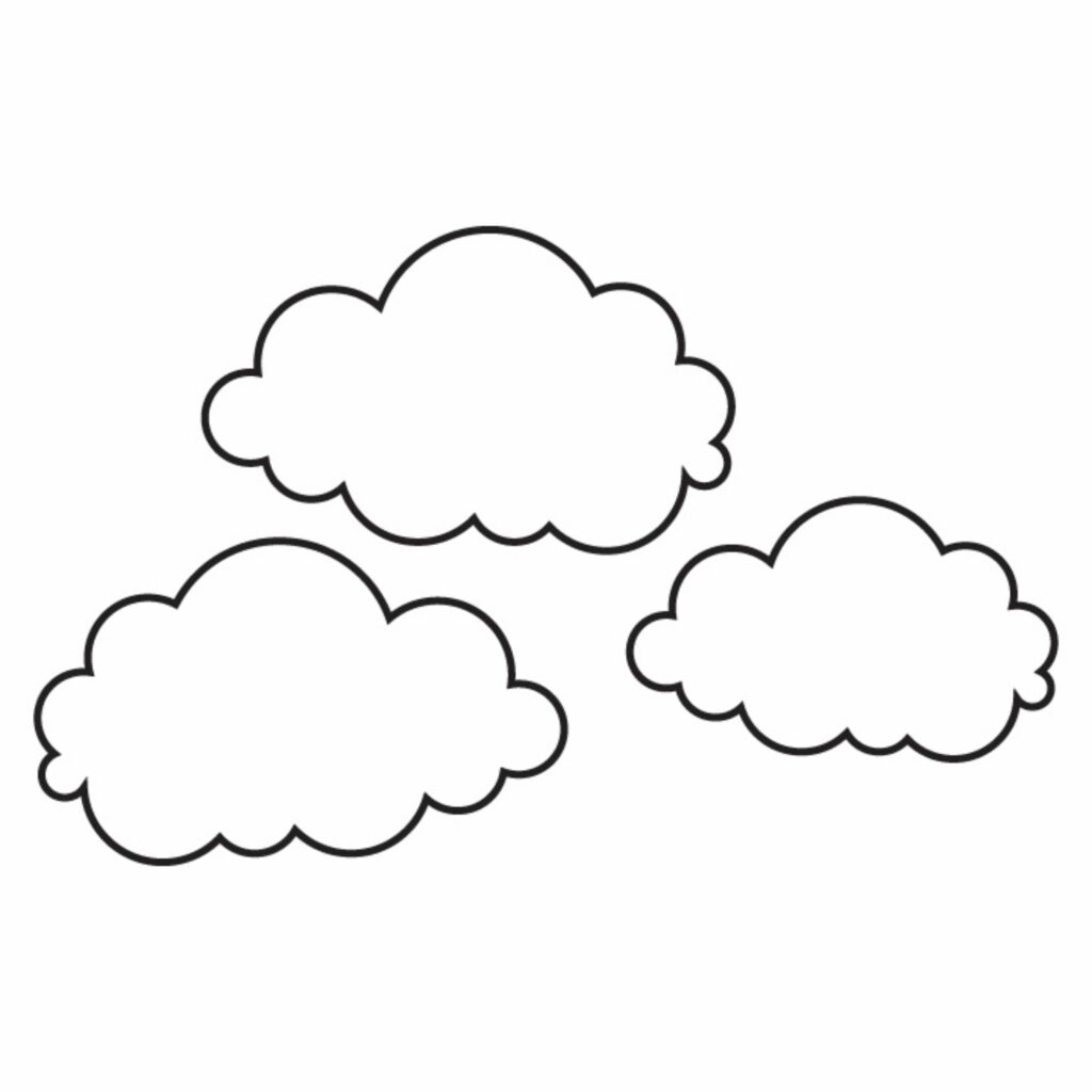 Printable Cloud Shape Template