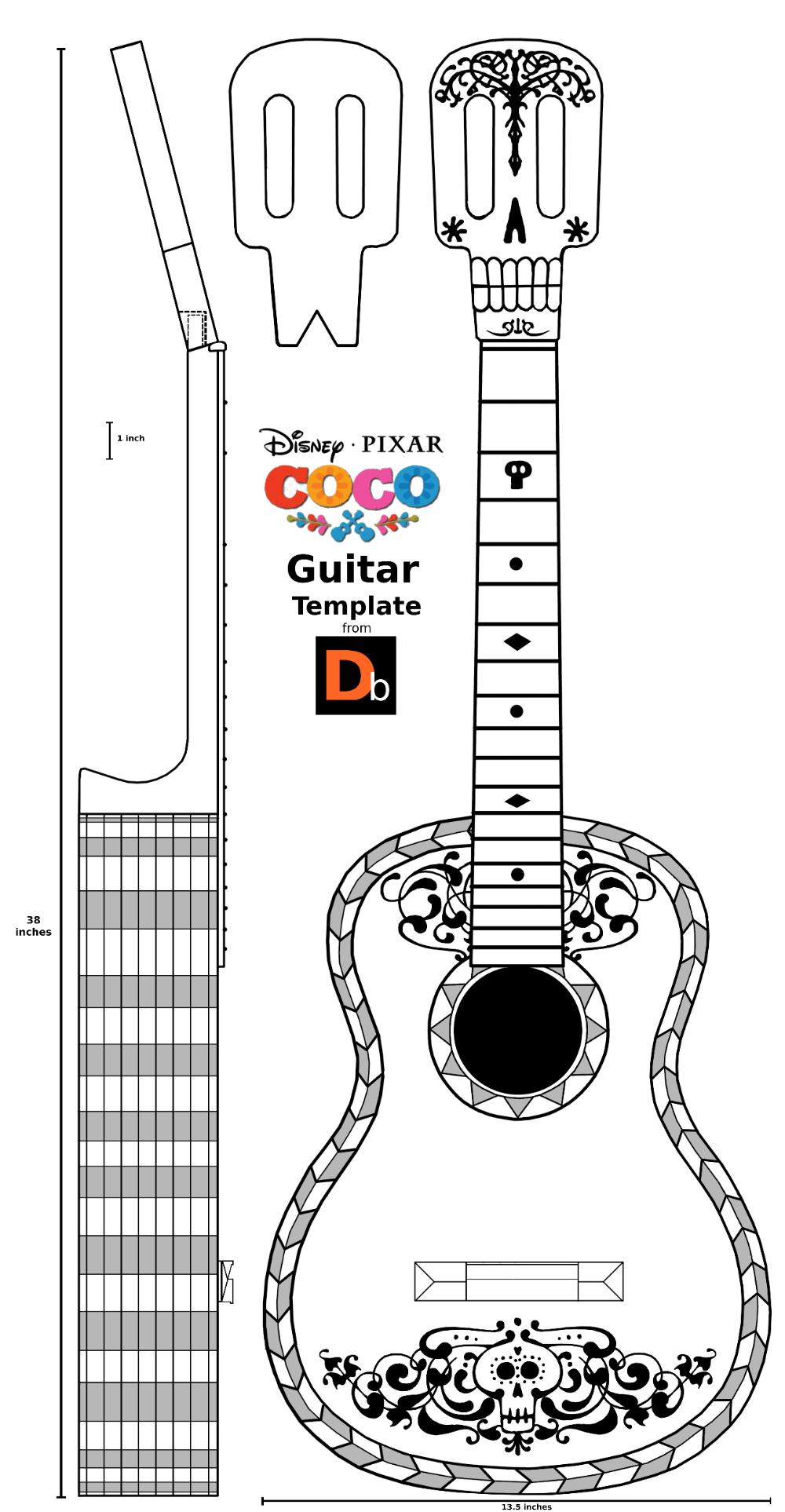 Coco Costume Coco Guitar Drawing