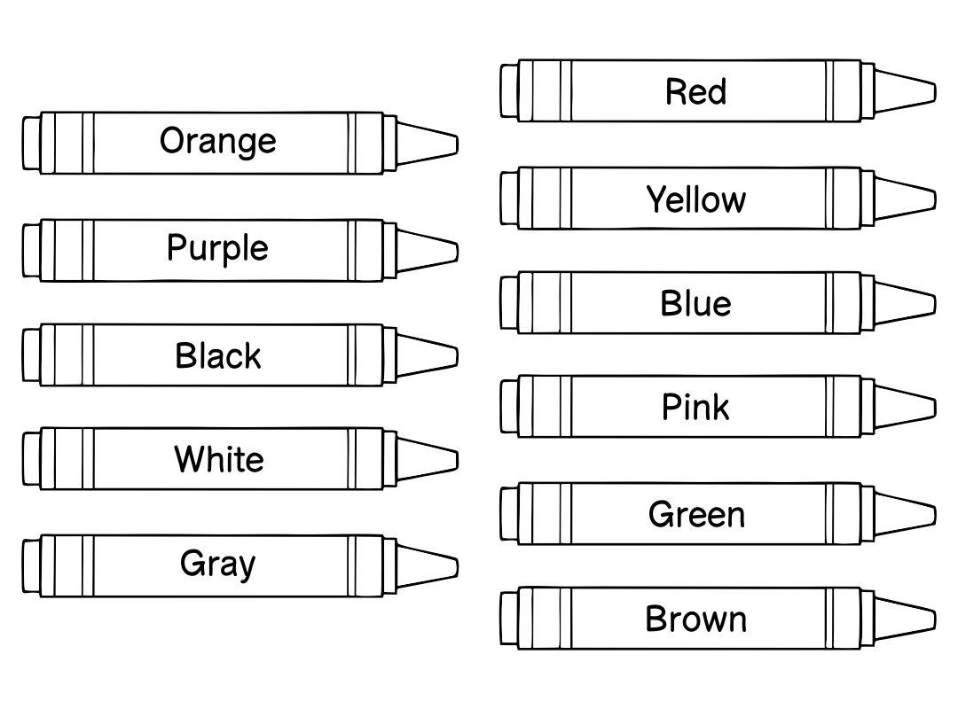 Color Crayon Template Printable Printable Play Money Color Crayons Crayon Template