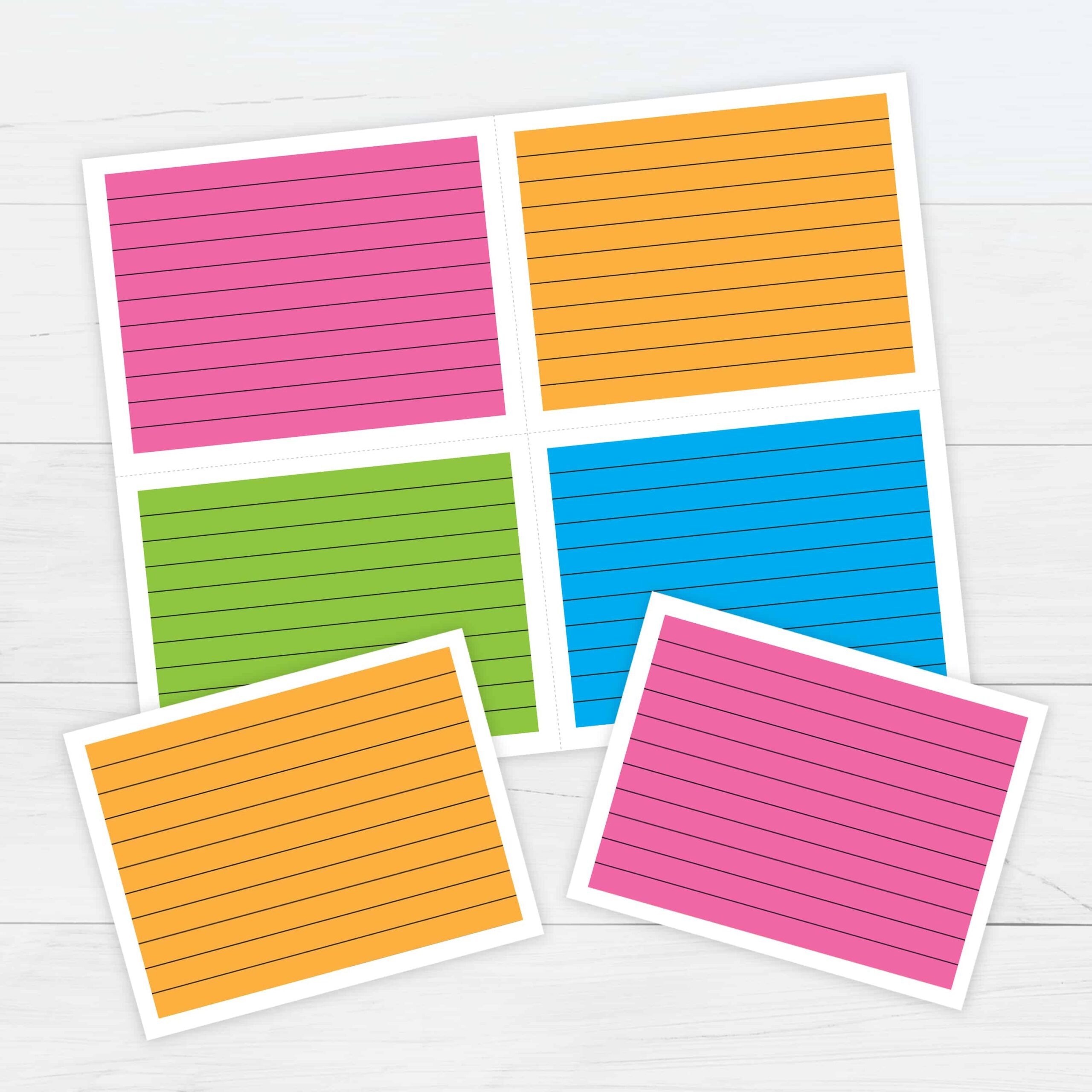 Index Card Template Printable