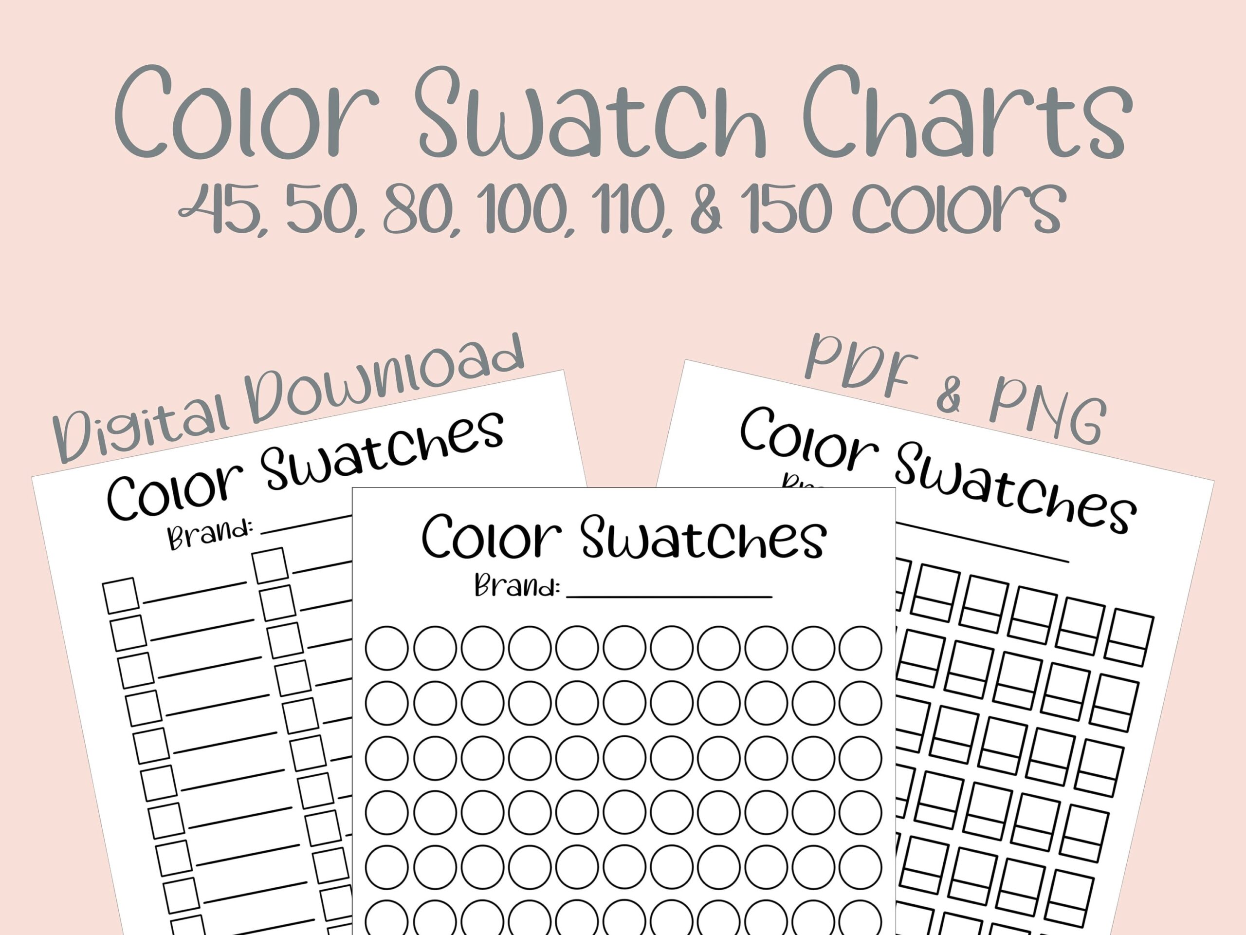 Printable Colored Pencil Swatch Template