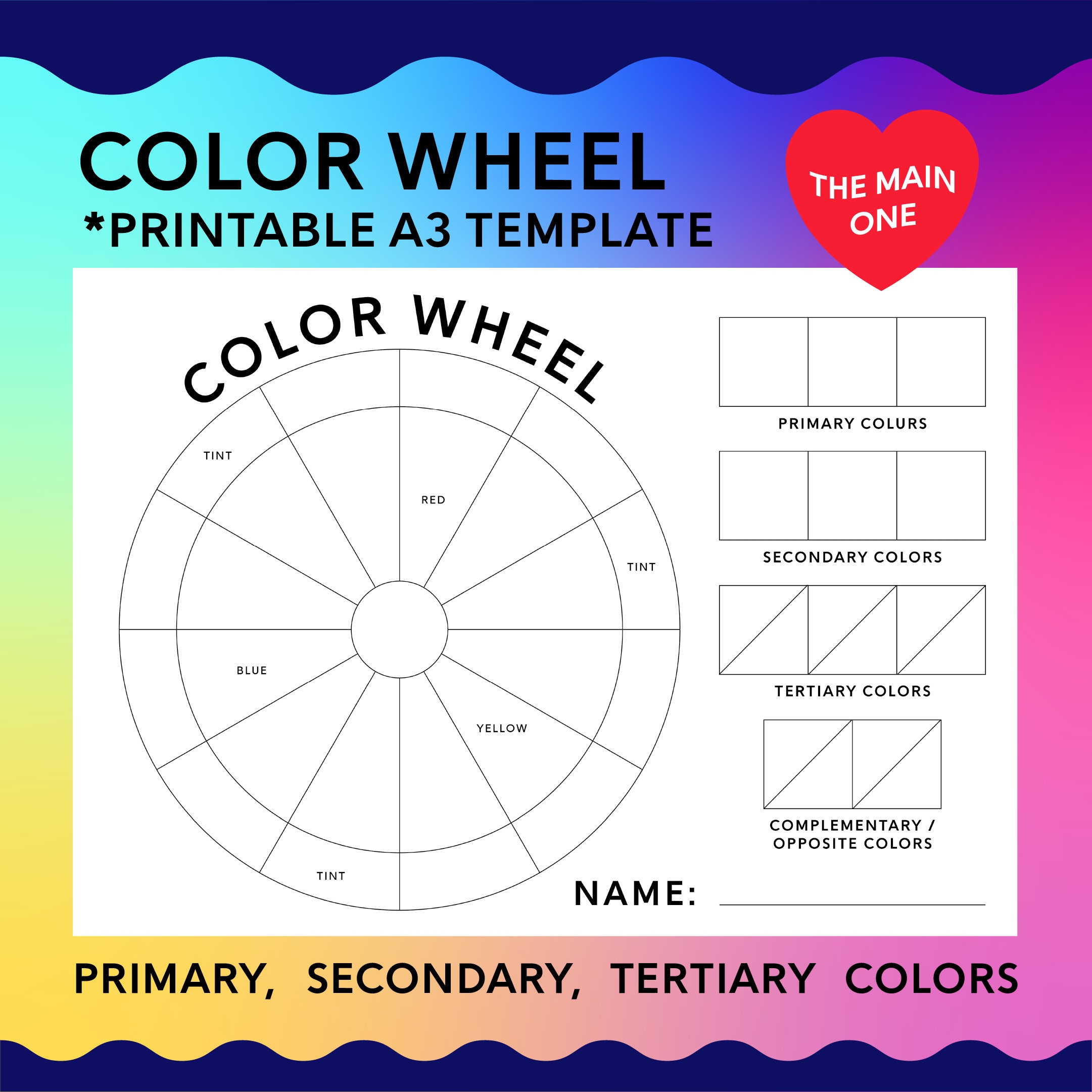 Color Wheel Template Printable