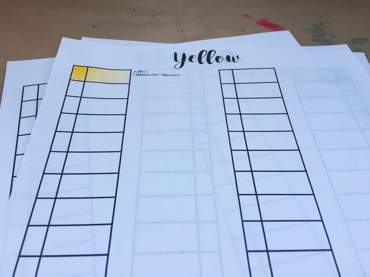 Printable Color Swatch Template