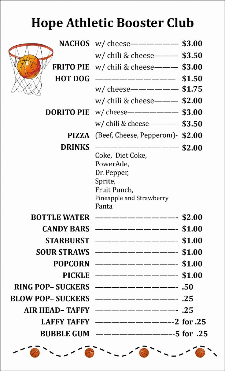 Concession Stand Price List Template Namabayi With Regard To Concession Stand Menu Template Concession Stand Menu Concession Stand Menu Template