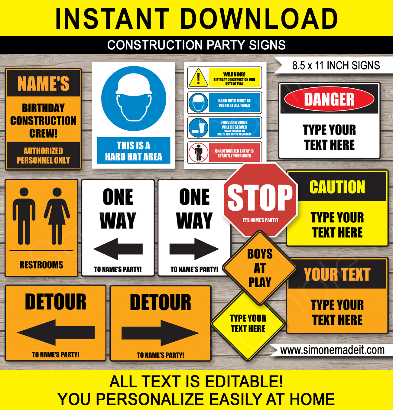 Printable Street Signs Template