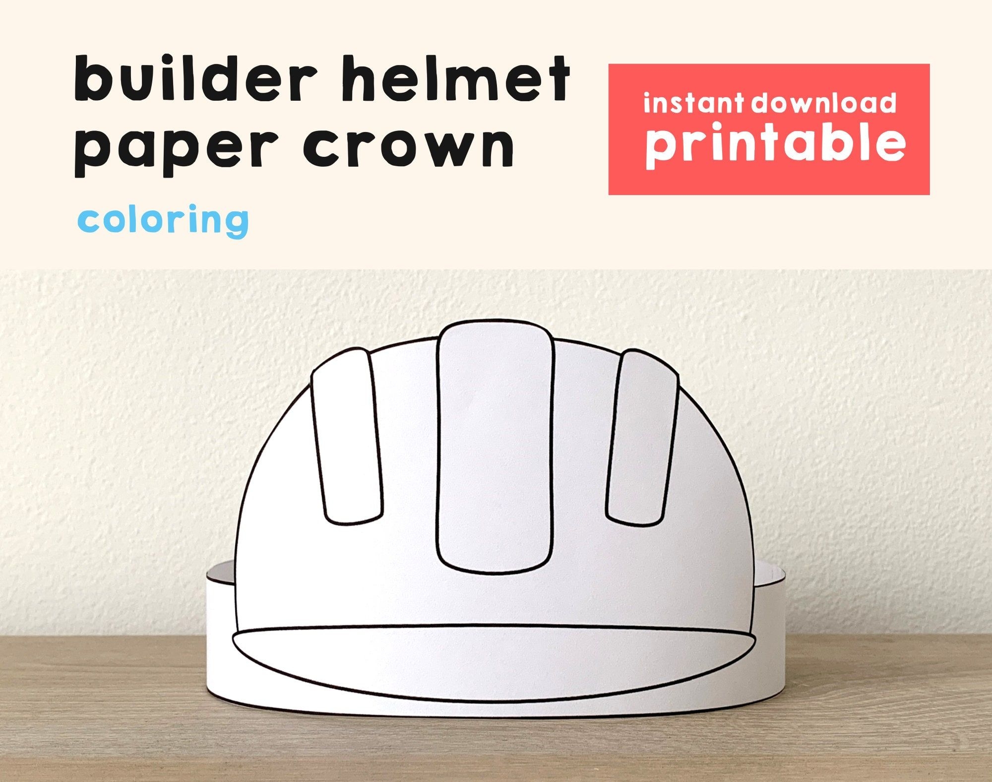 Printable Hard Hat Template
