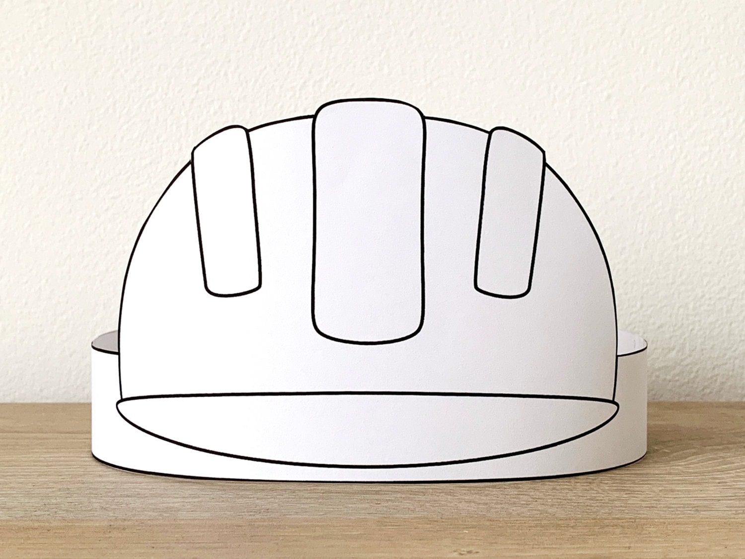 Construction Worker Builder Helmet Paper Crown Party Coloring Printable Kids Craft Costume Birthday Printable Favor Instant Download Etsy