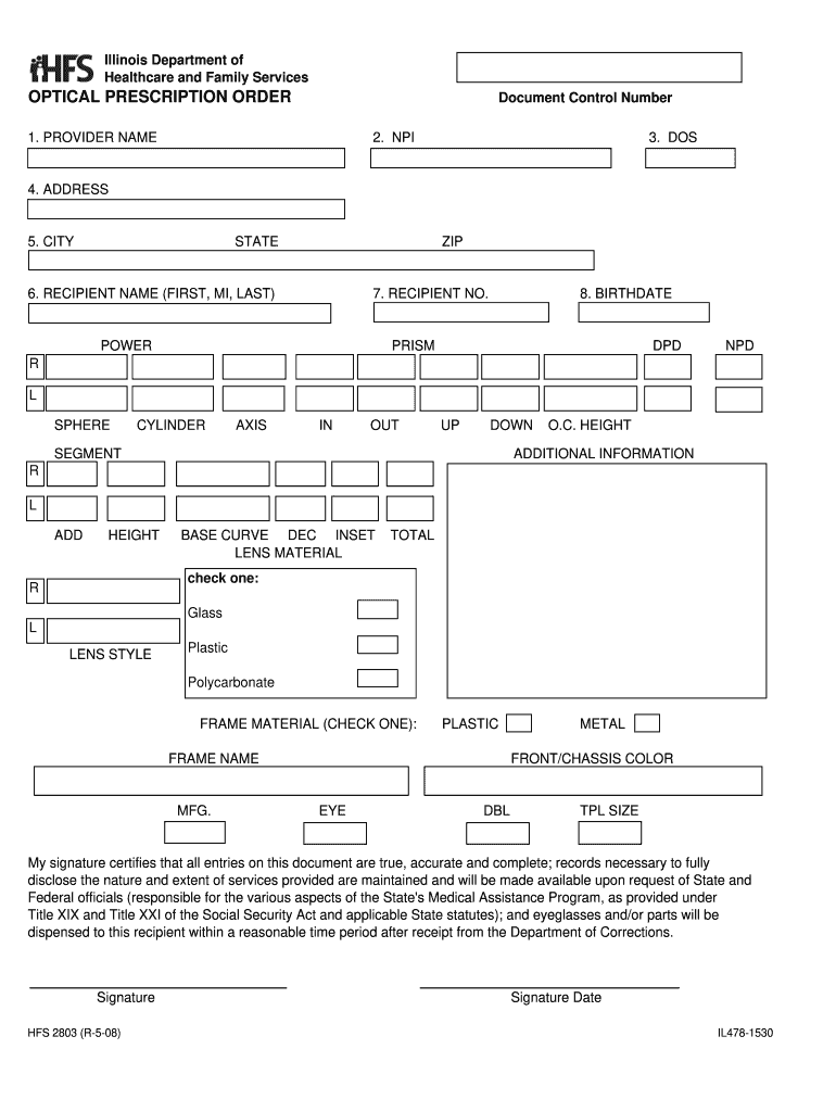 Printable Eye Prescription Template
