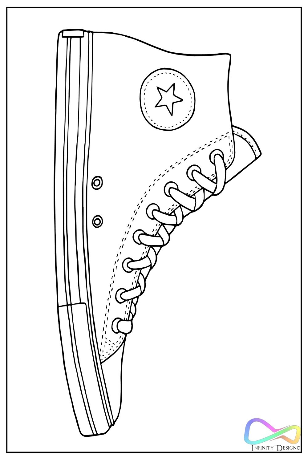 Converse Printable Coloring Pages