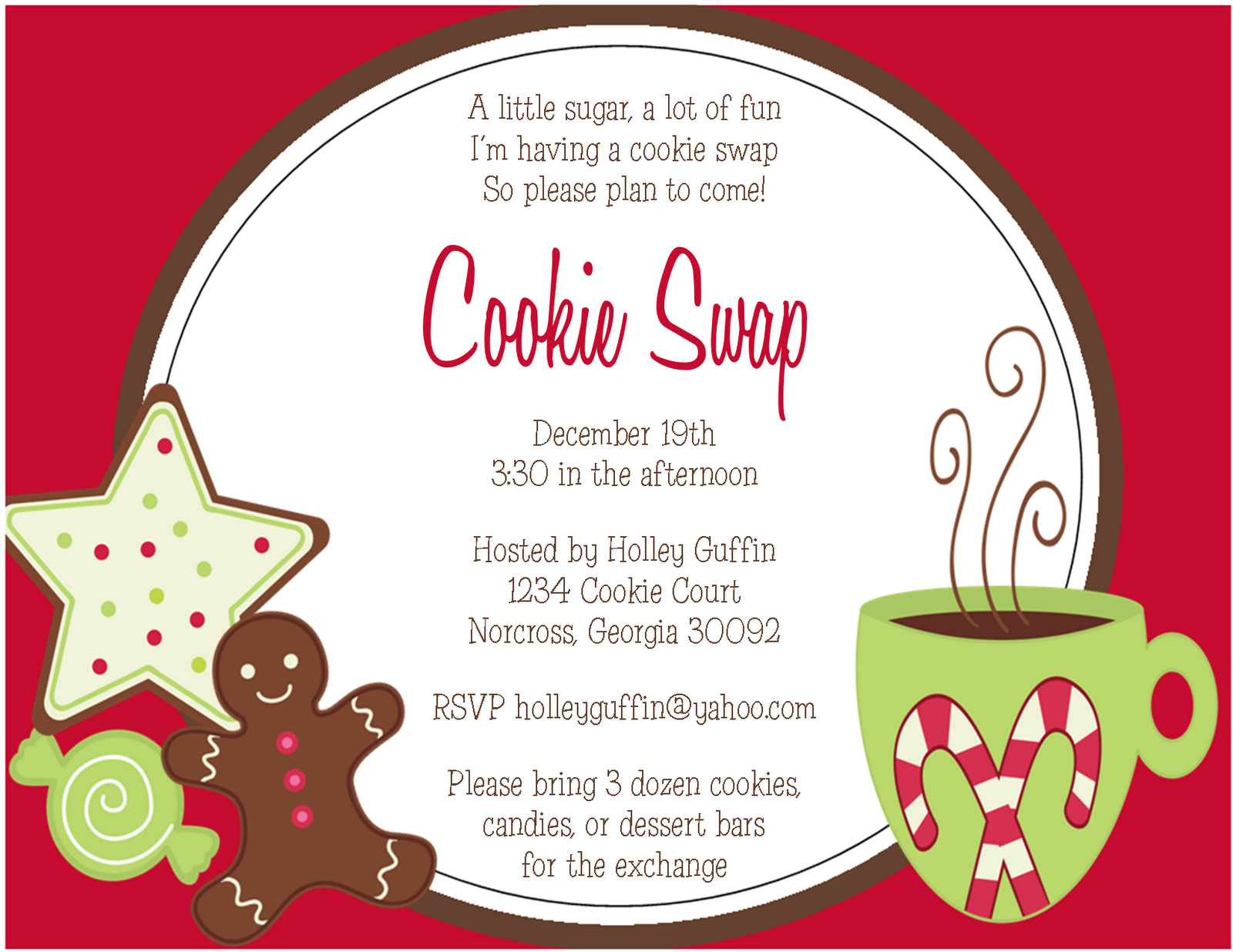 Cookie Exchange Invitations Template Cookie Exchange Invitations Cookie Swap Party Christmas Cookie Exchange