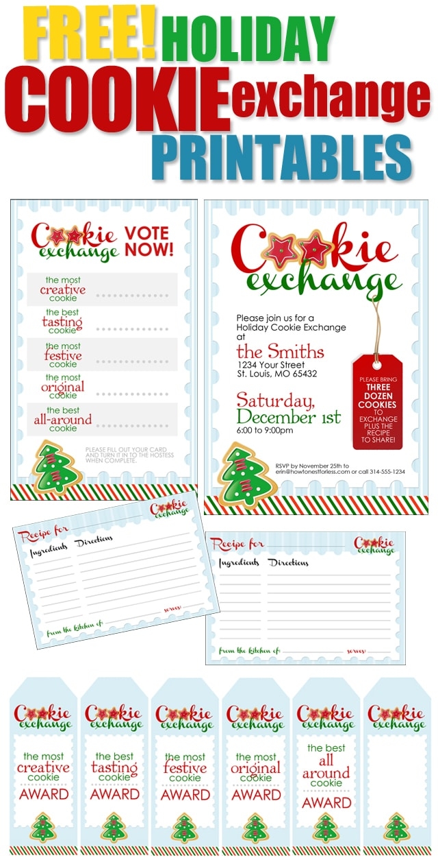 Free Printable Free Cookie Exchange Invitation Templates
