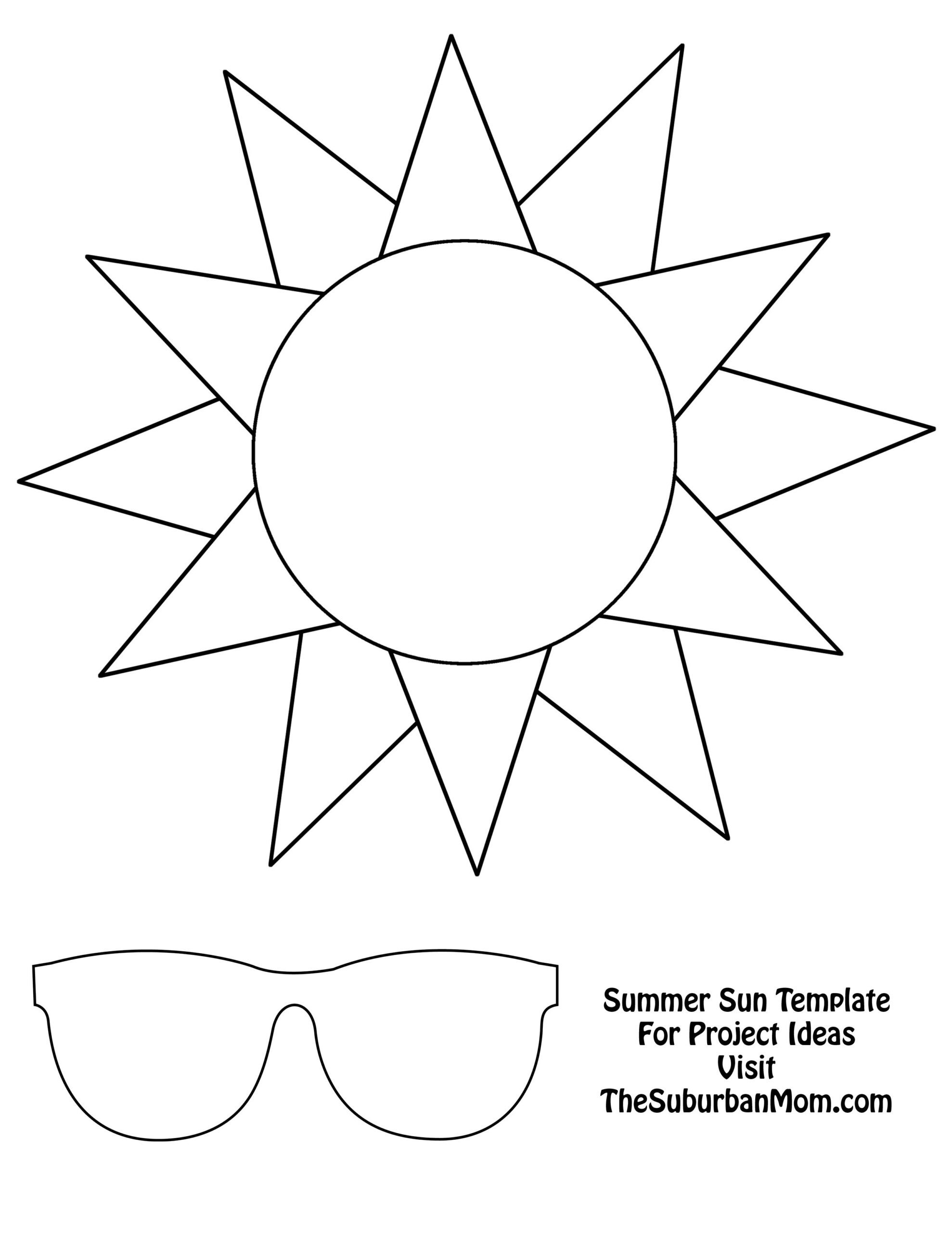 Countdown To Summer Craft Template TheSuburbanMom Summer Crafts Summer Preschool Crafts Sun Crafts