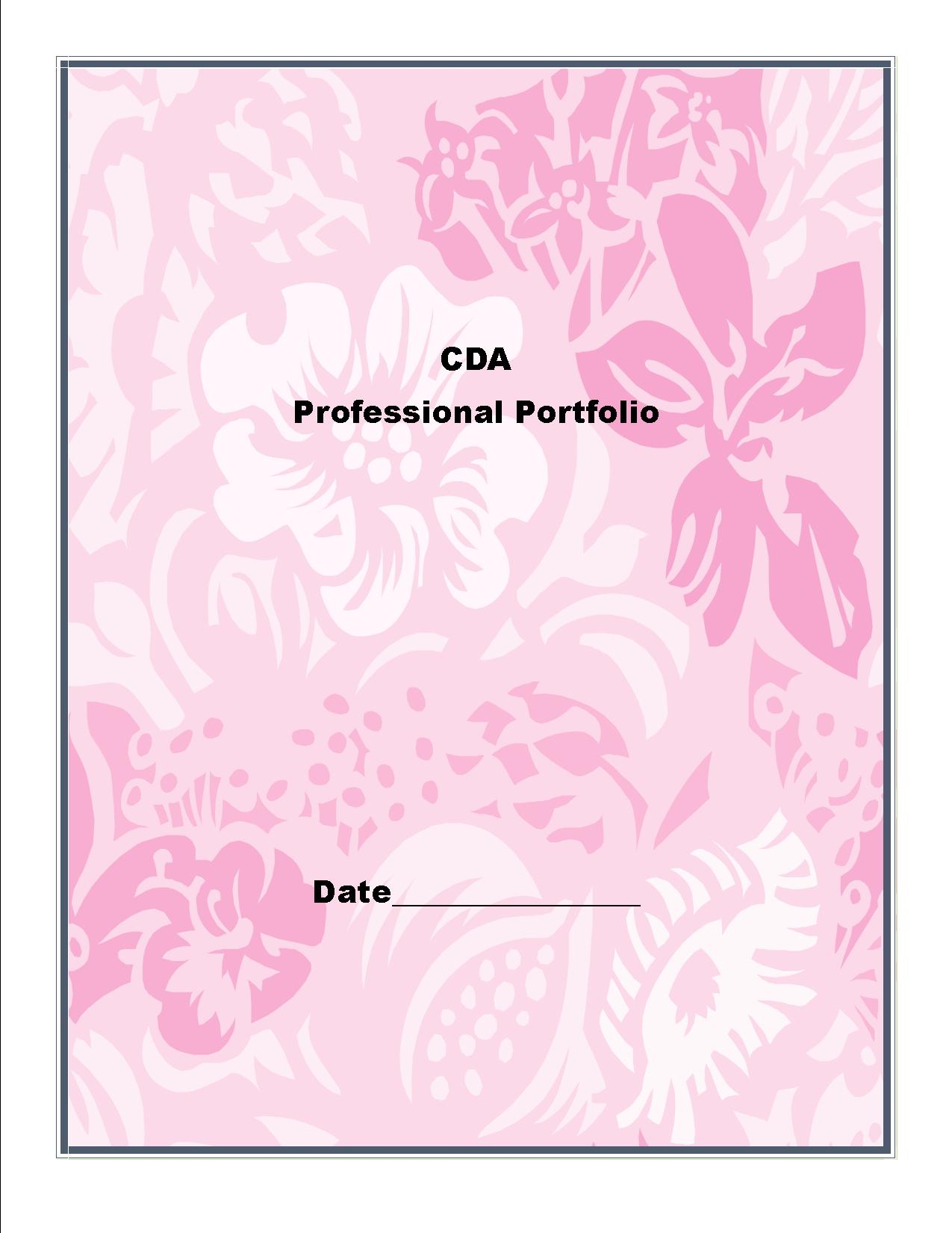 Free Printable Teacher Cda Portfolio Cover Template