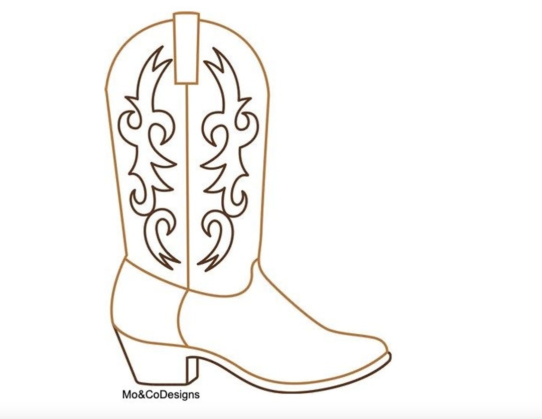 Printable Cowboy Boot Template