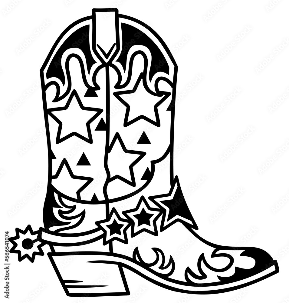 Printable Cowboy Boot Template