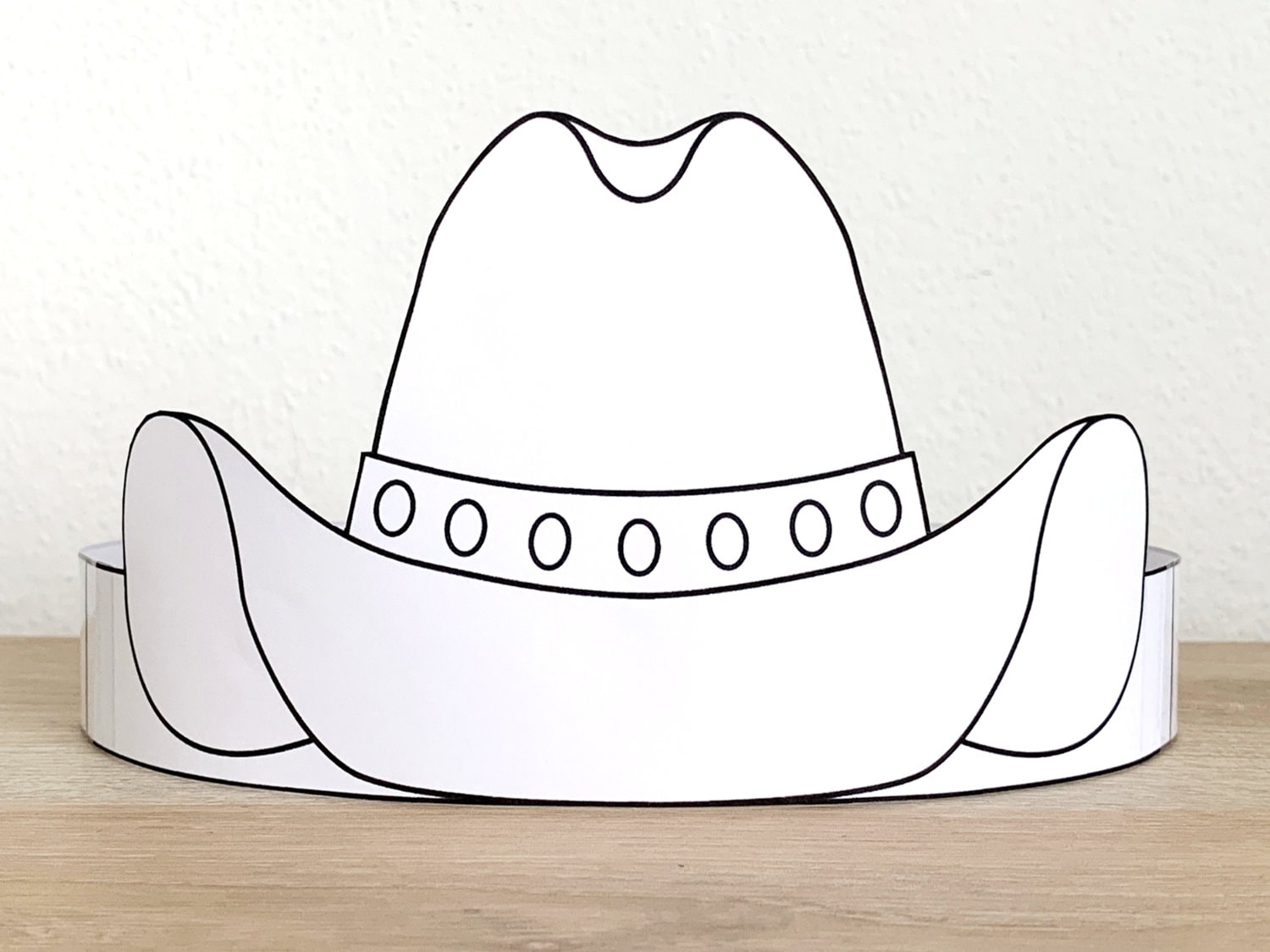 Cowboy Hat Paper Crown Party Coloring Printable Kids Craft Wild West Costume Birthday Printable Favor Costume DIY Instant Download Etsy