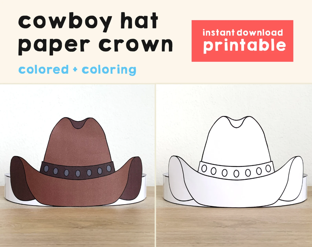 Cowboy Hat Template Printable