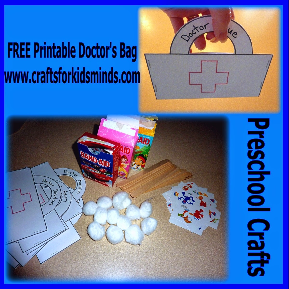 Printable Doctor Bag Craft Template