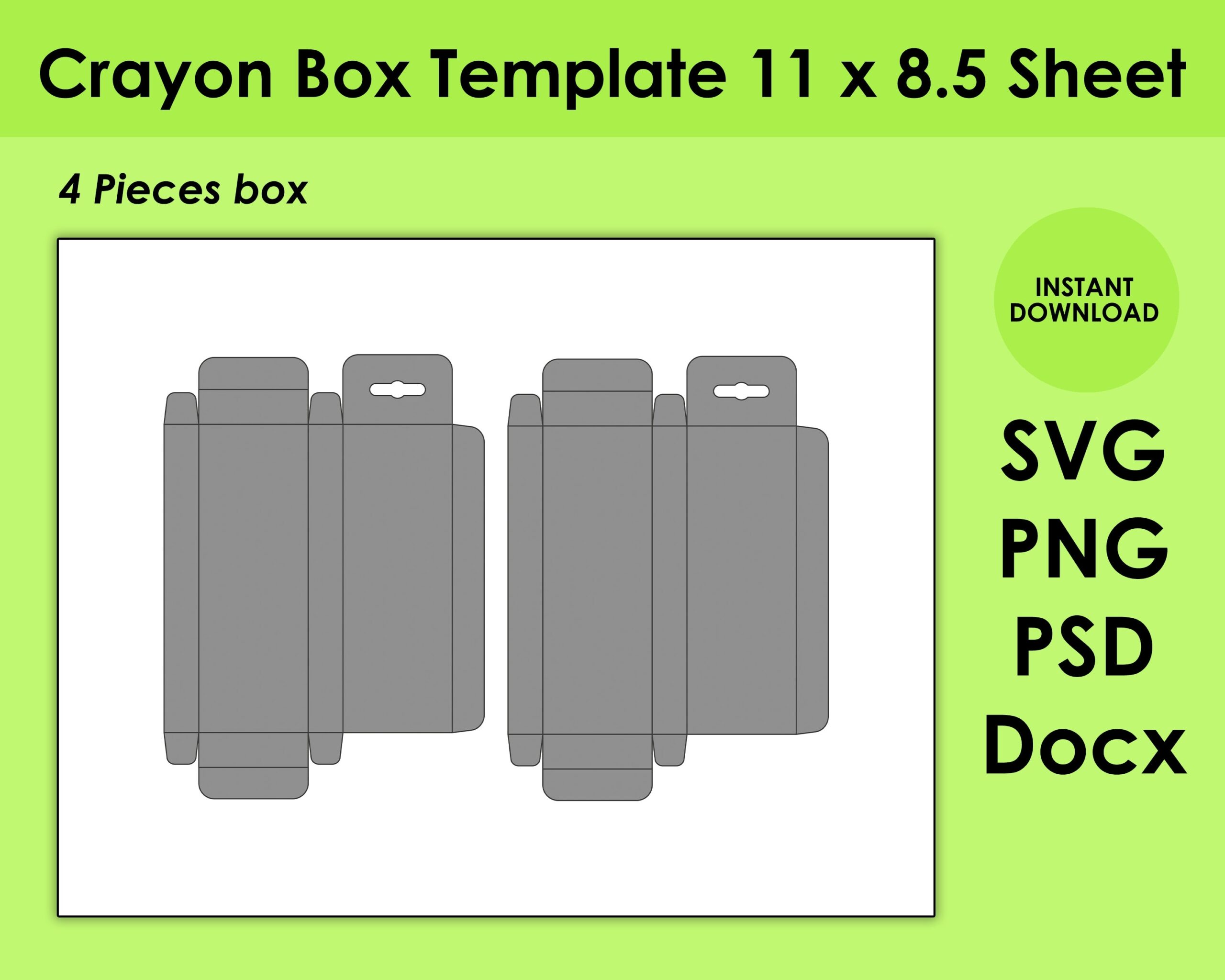 Crayon Box Template Printable
