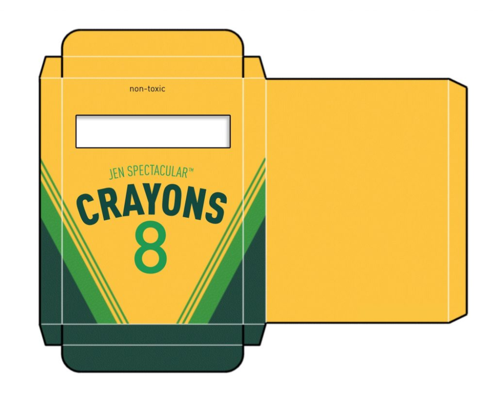 Crayon Box Template Free Paper Dolls At Arielle Gabriel s The Regarding Crayon Labels Template 10 Professiona Crayon Box Box Template Box Template Printable