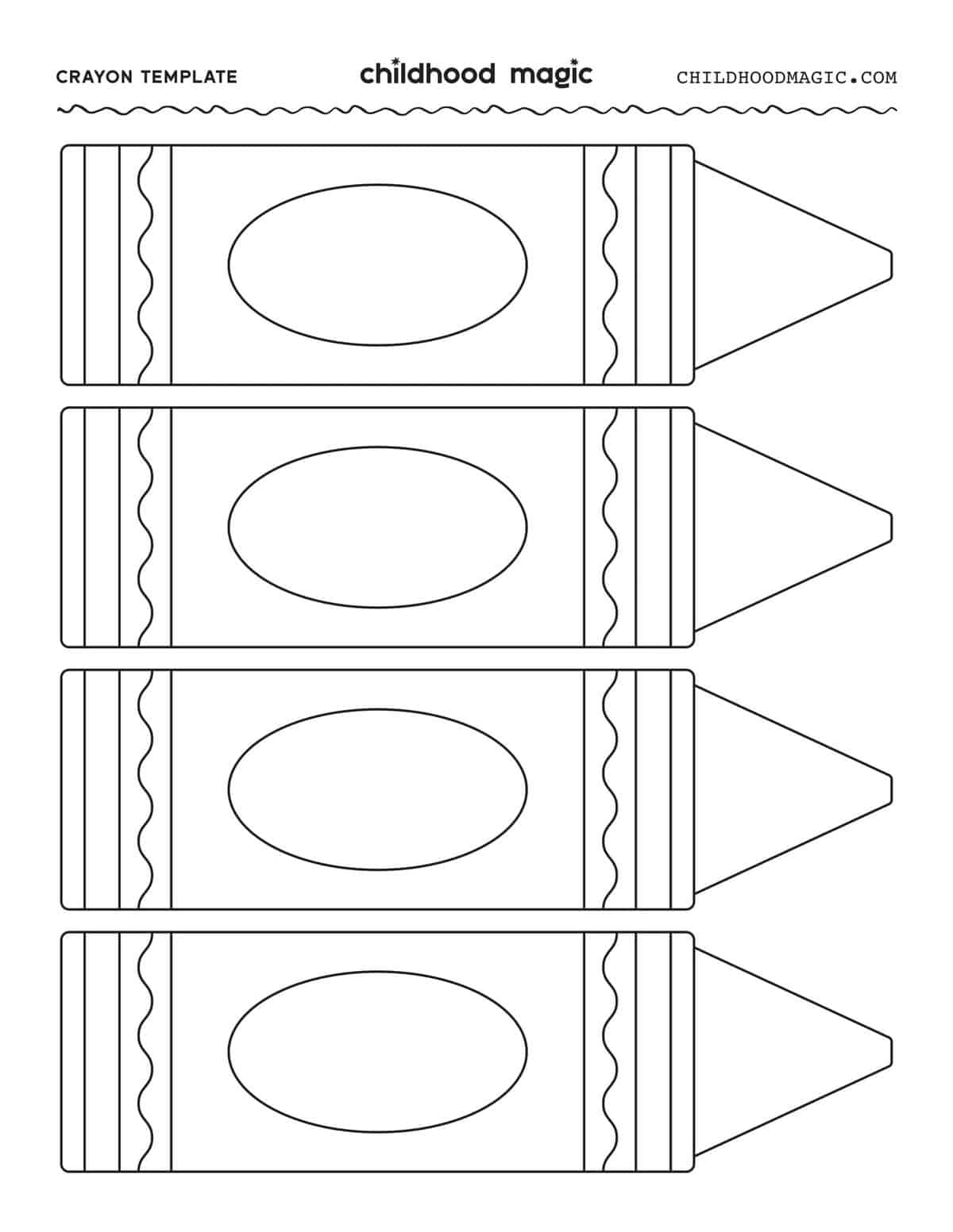 Printable Crayon Box Template