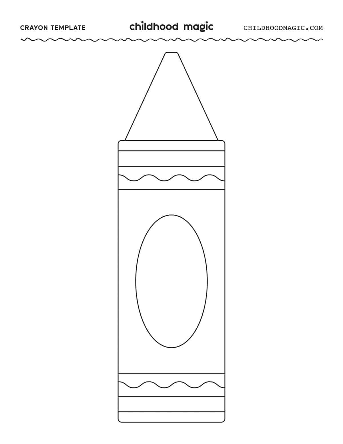 Printable Color Crayon Template