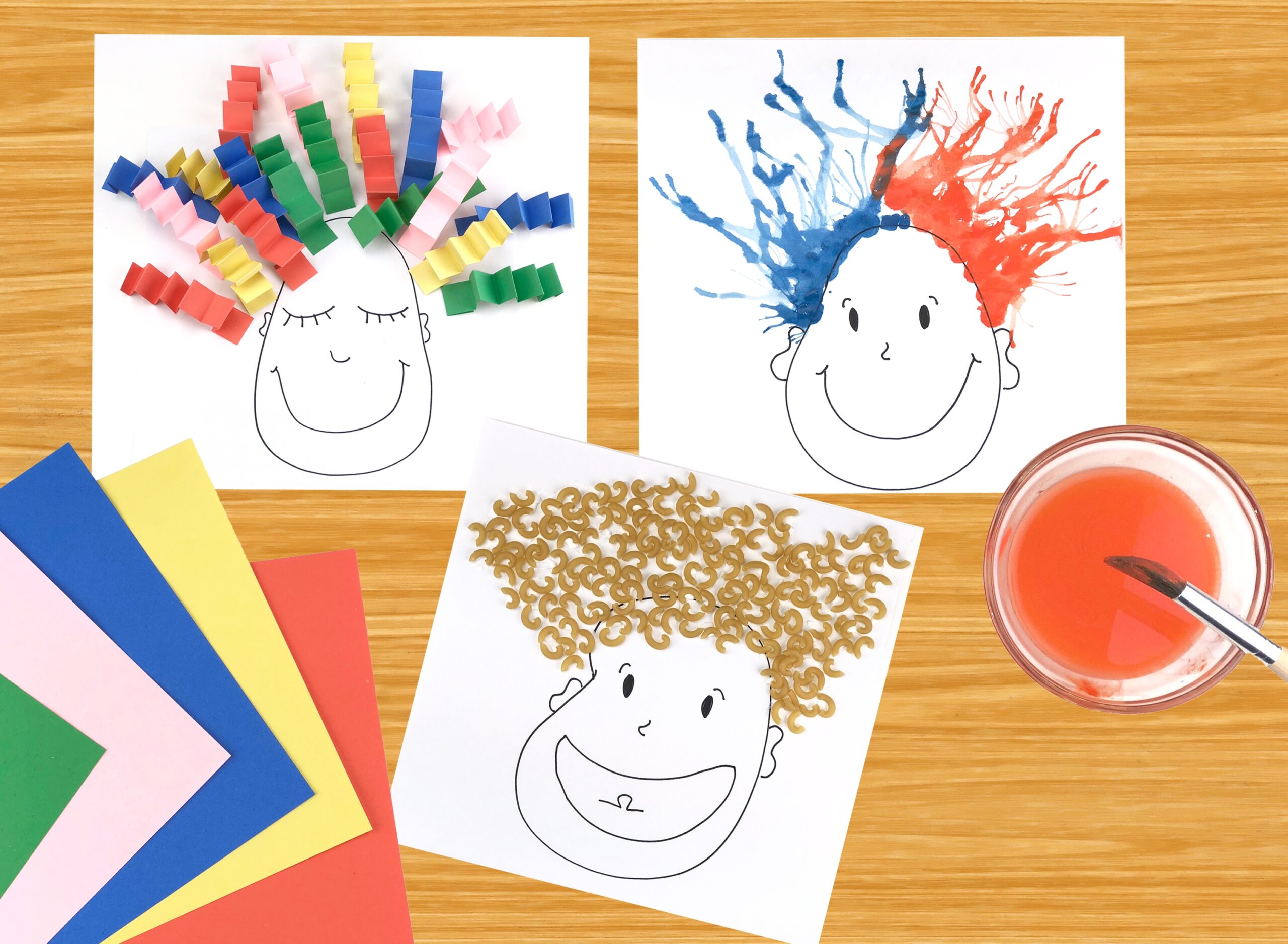 Crazy Hair Day Craft Mother Goose Club