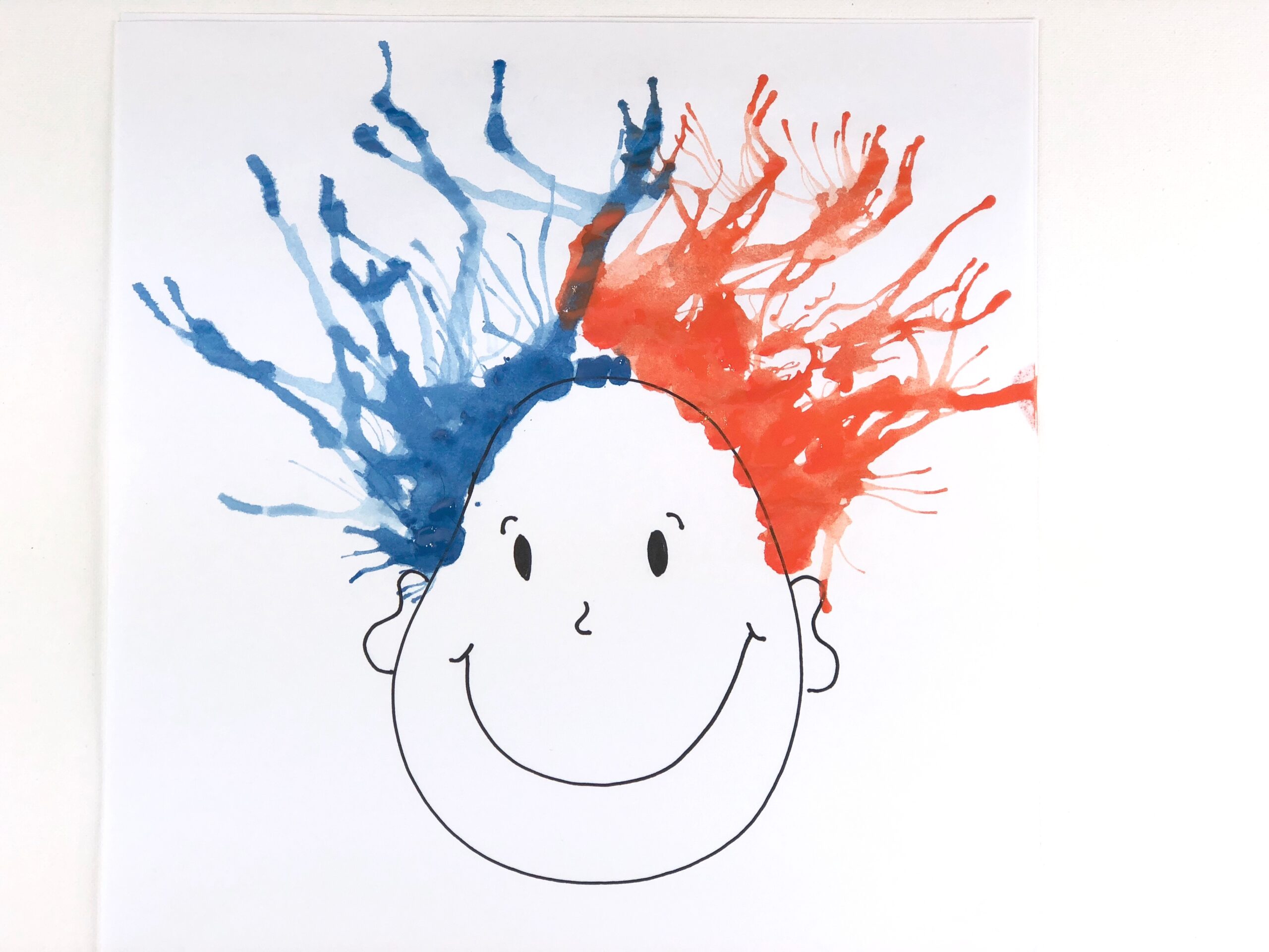 Face Printable Crazy Hair Template
