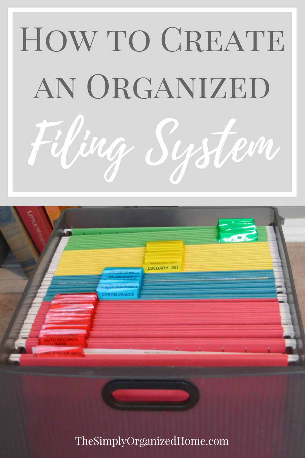 Printable Office Filing System Template