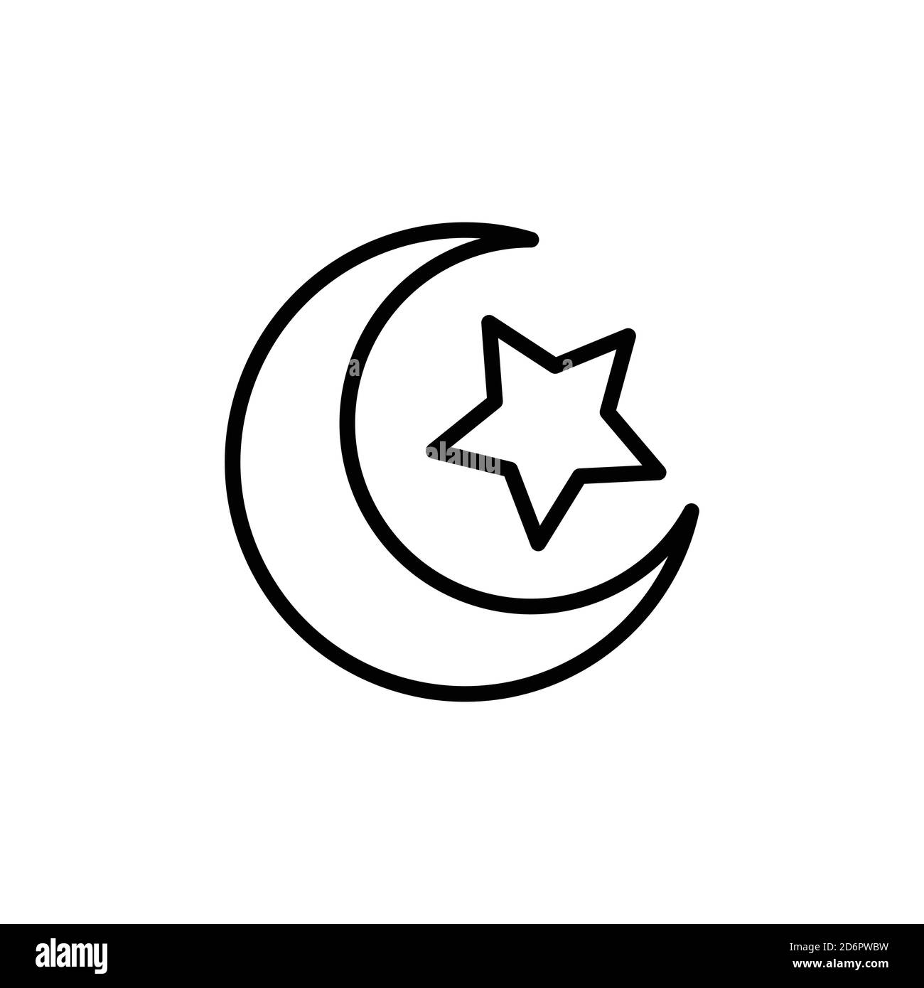Crescent Moon Drawing Stock Vector Images Alamy