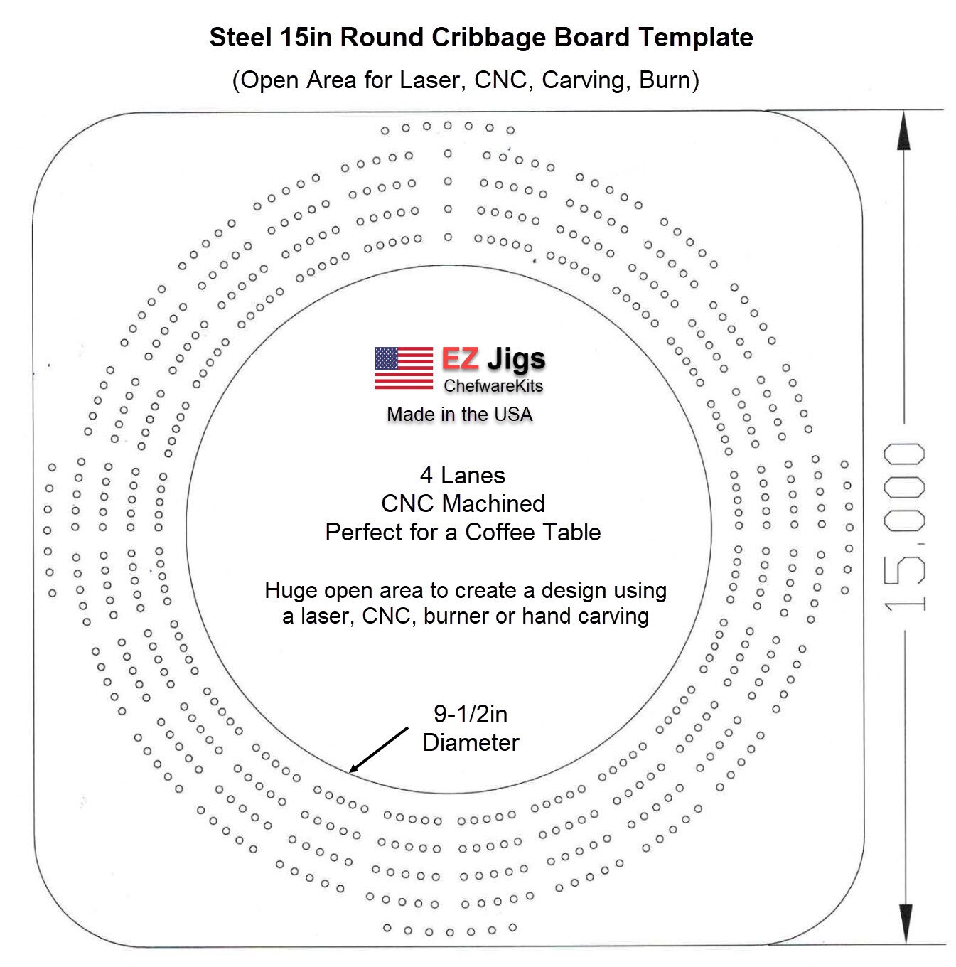 Free Printable Round Cribbage Board Template